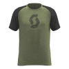 T-Shirt Scott 10 ICON RAGLAN S/SL TEE green moss melange/black